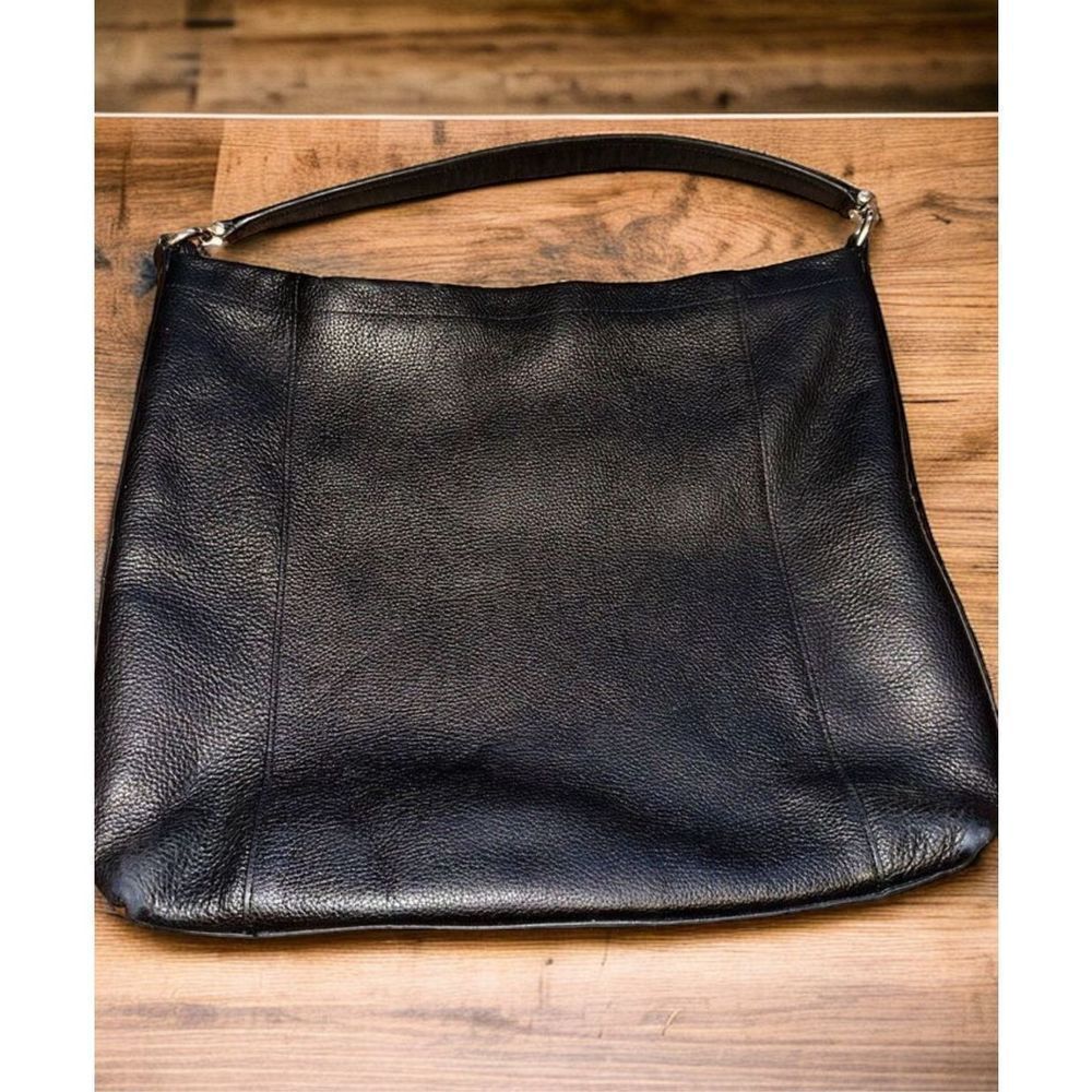 Coach Women's Scout Black Pebble Leather Hobo Bag Saddle Bag - Picture 3 of 12